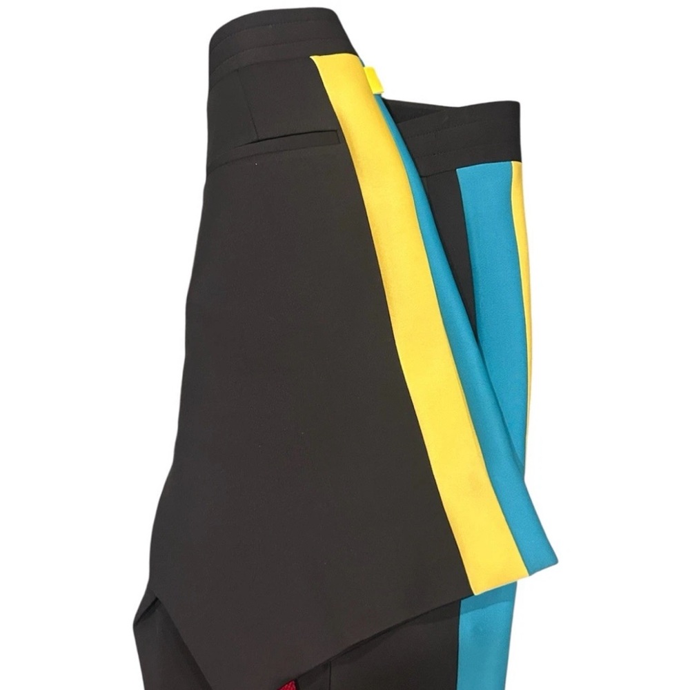 Rich Fresh Shorts Black With Blue/Yellow Color Block Track Stripe Size Medium - Picture 2 of 3